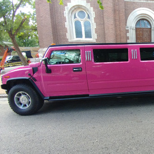 Hinckley Pink Hummer Limo Hire